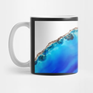 Blue agate mineral super macro Mug